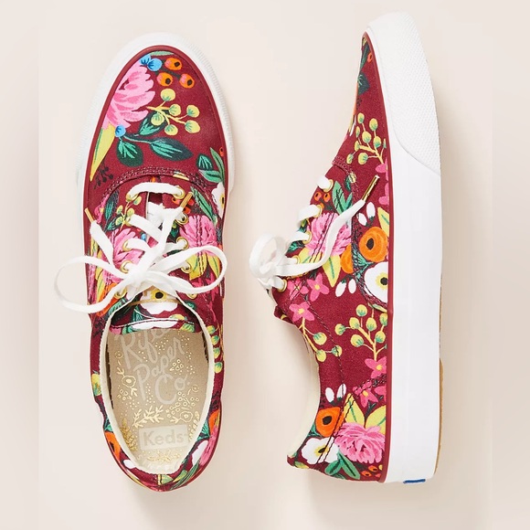 Keds Shoes - Keds x Rifle Paper Co. Anchor Vintage Blossoms Sneakers Anthropologie Sz 8 Boho